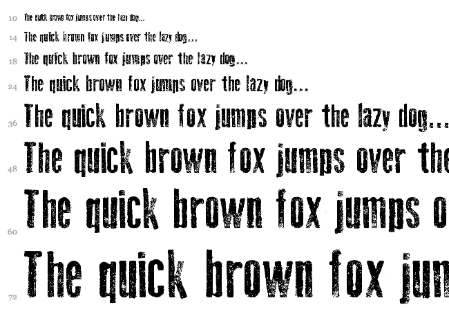 Old Press font waterfall